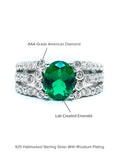 2.5 CARAT OVAL EMERALD SOLITAIRE CLUSTER RING-4