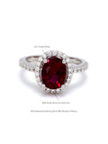 OVAL SOLITAIRE RUBY CLASSIC SILVER RING