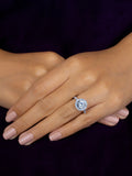 BIG SOLITAIRE SILVER RING FOR HER-2