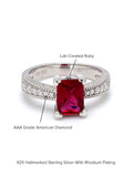 ROYAL RED RUBY SILVER RING