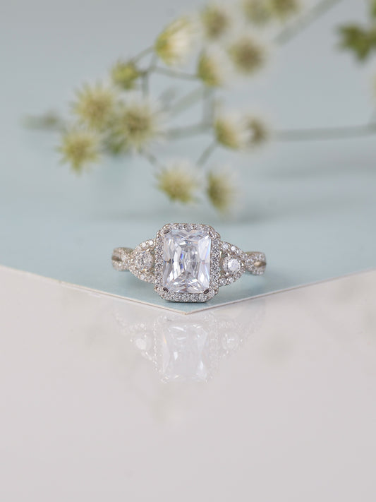 1.5 CARAT AMERICAN DIAMOND TWIST RING IN 925 SILVER-1