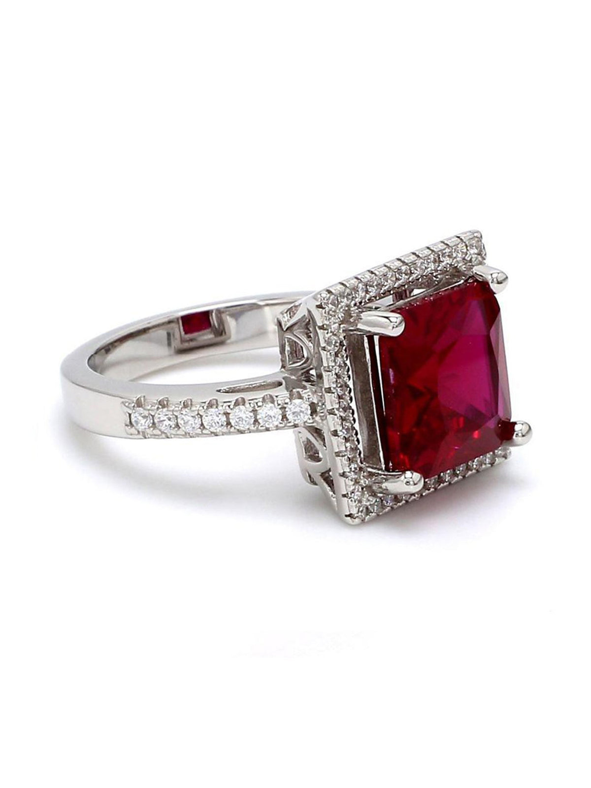 PRINCESS PARTY RUBY RING IN SILVER-6