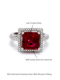PRINCESS PARTY RUBY RING IN SILVER-3