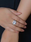 2 CARAT AMERICAN DIAMOND 925 STERLING SILVER PARTY RING