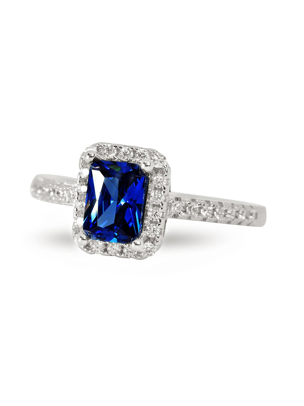 OCATGON LAB CREATED BLUE SAPPHIRE RING FOR HER-6