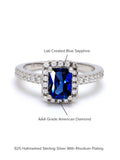OCATGON LAB CREATED BLUE SAPPHIRE RING FOR HER-3