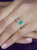 AMERICAN DIAMOND AND EMERALD PARTY RING-1