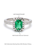 AMERICAN DIAMOND AND EMERALD PARTY RING-2