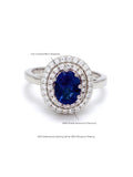 ORNATE JEWELS BLUE SAPPHIRE SOLITAIRE HALO RING-8