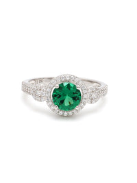 GREEN DIVINE SILVER RING