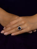 PRINCESS CUT SAPPHIRE COCKTAIL RING-4