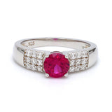 RUBEENA RED RUBY 925 STERLING SILVER RING