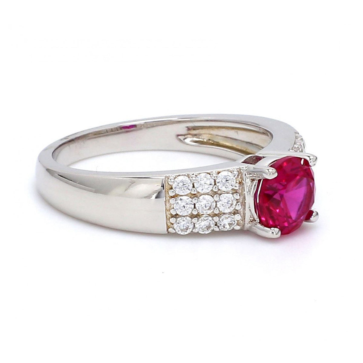 RUBEENA RED RUBY 925 STERLING SILVER RING-1