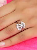 CLUSTER FLOWERY CLASSIC SILVER RING-1