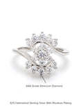CLUSTER FLOWERY CLASSIC SILVER RING-4