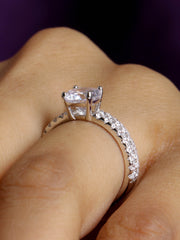 1.5 Carat American Diamond Solitaire Ring In 925 Sterling Silver-4