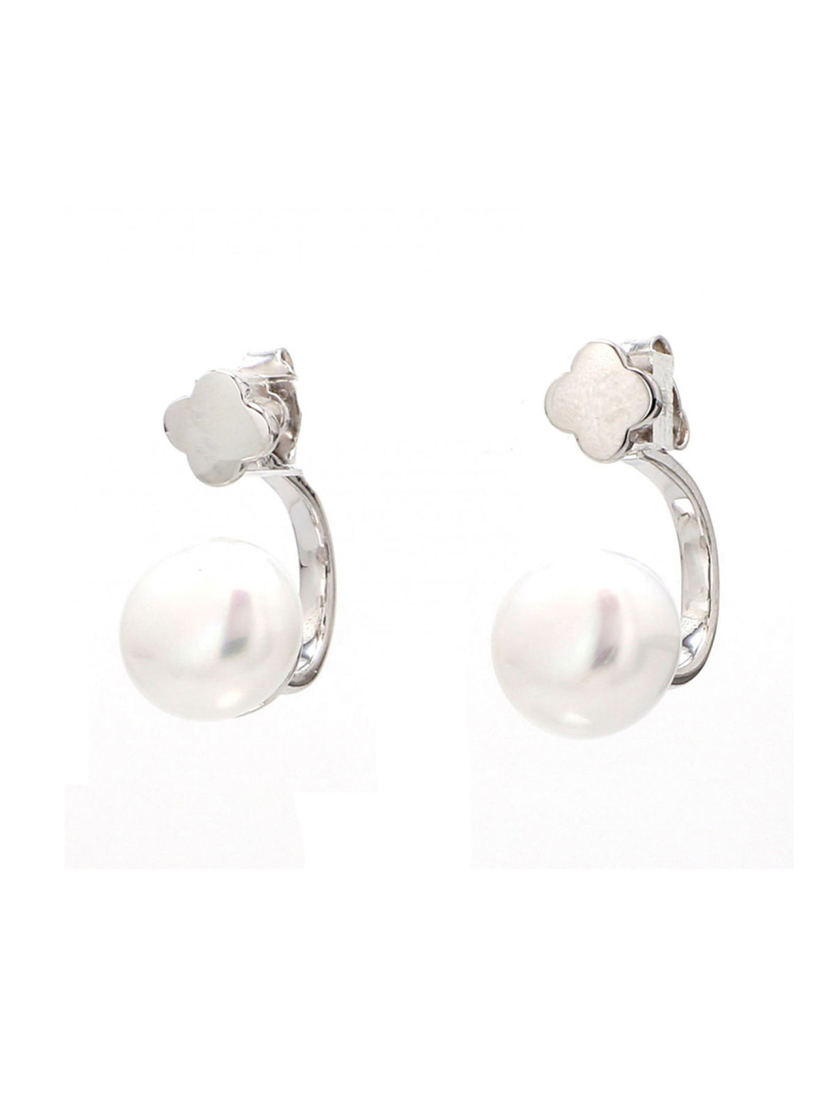 TWO WAY REAL PEARL EARRINGS FOR WOMEN IN 925 SILVER