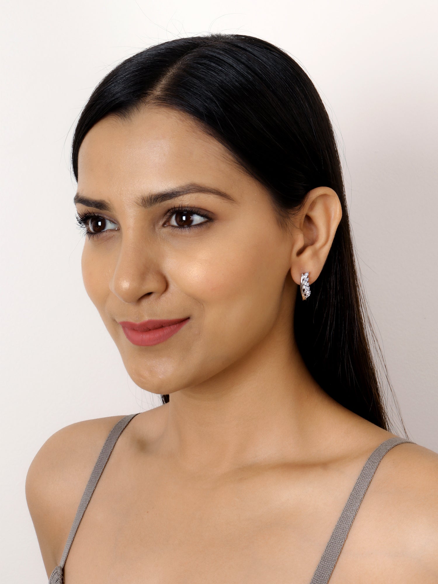 CUBIC ZIRCONIA MARQUISE BALI EARRINGS