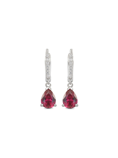 Buy Red Ruby & Pearls Drop Earrings for Women Online at Ajnaa Jewels |430429