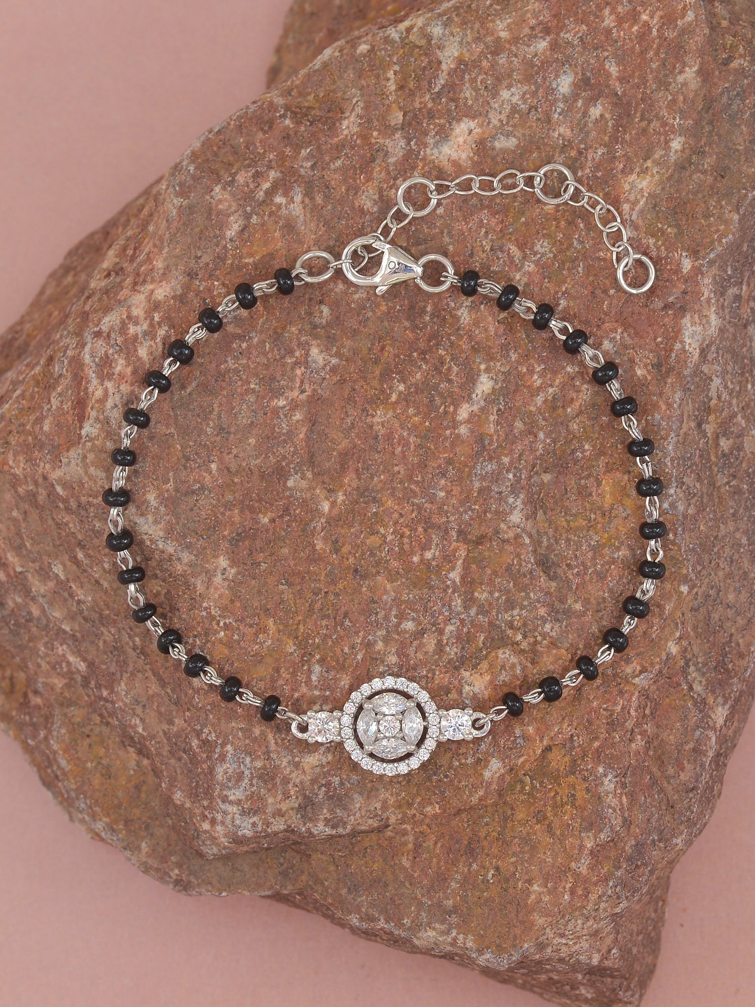 925 STERLING SILVER FLORAL MANGALSUTRA BRACELET FOR WOMEN-1