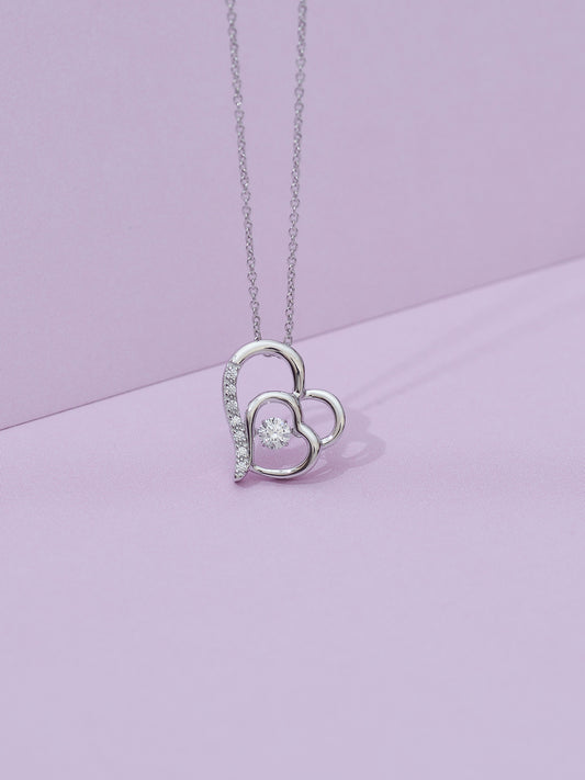DANCING HEART PENDANT WITH CHAIN-2