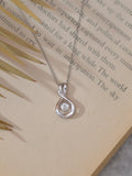 DANCING AMERICAN DIAMOND INFINITY PLAIN PENDANT IN SILVER-6