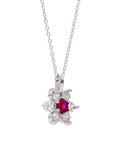 RUBY STAR PENDANT WITH CHAIN IN 925 SILVER-2