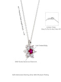 RUBY STAR PENDANT WITH CHAIN IN 925 SILVER-3