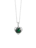GREEN HEART LOVE PENDANT WITH CHAIN-5
