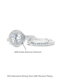 925 SILVER 2 CARAT SOLITAIRE ENGAGEMENT RING-3
