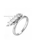 1 CARAT MARQUISE SIX STONE SILVER RING-2