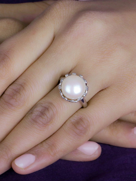 ROYAL PURE PEARL 925 STERLING SILVER RING