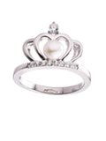PEARL PRINCESS RING IN 925 STERLING SILVER