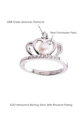 PEARL PRINCESS RING IN 925 STERLING SILVER