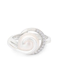 PEARL OVERLAY 925 SILVER RING-6