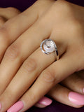 PEARL OVERLAY 925 SILVER RING-3