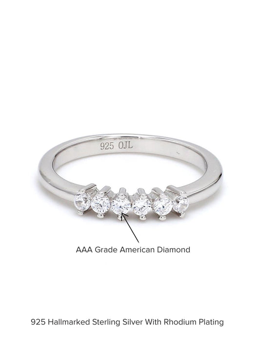 925 SILVER & AMERICAN DIAMOND BAND RING FOR WOMEN-2