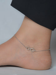 PLAIN INFINITY SILVER ANKLET