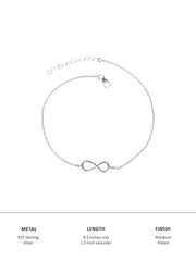 PLAIN INFINITY SILVER ANKLET