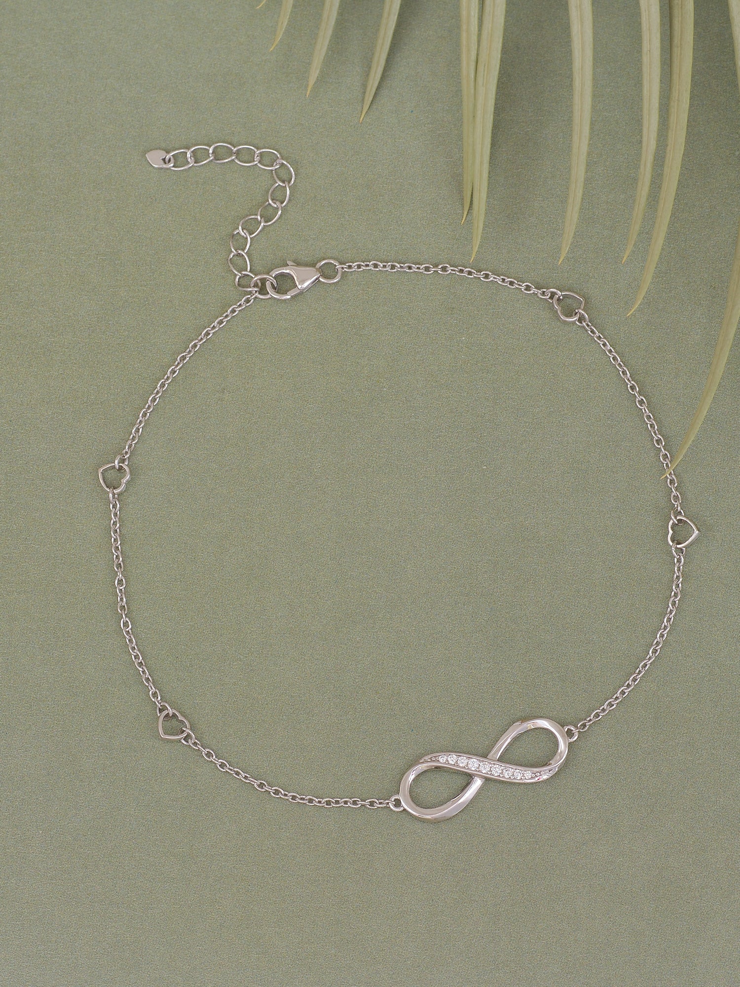 925 Sterling Silver Infinity Anklet For Women-1