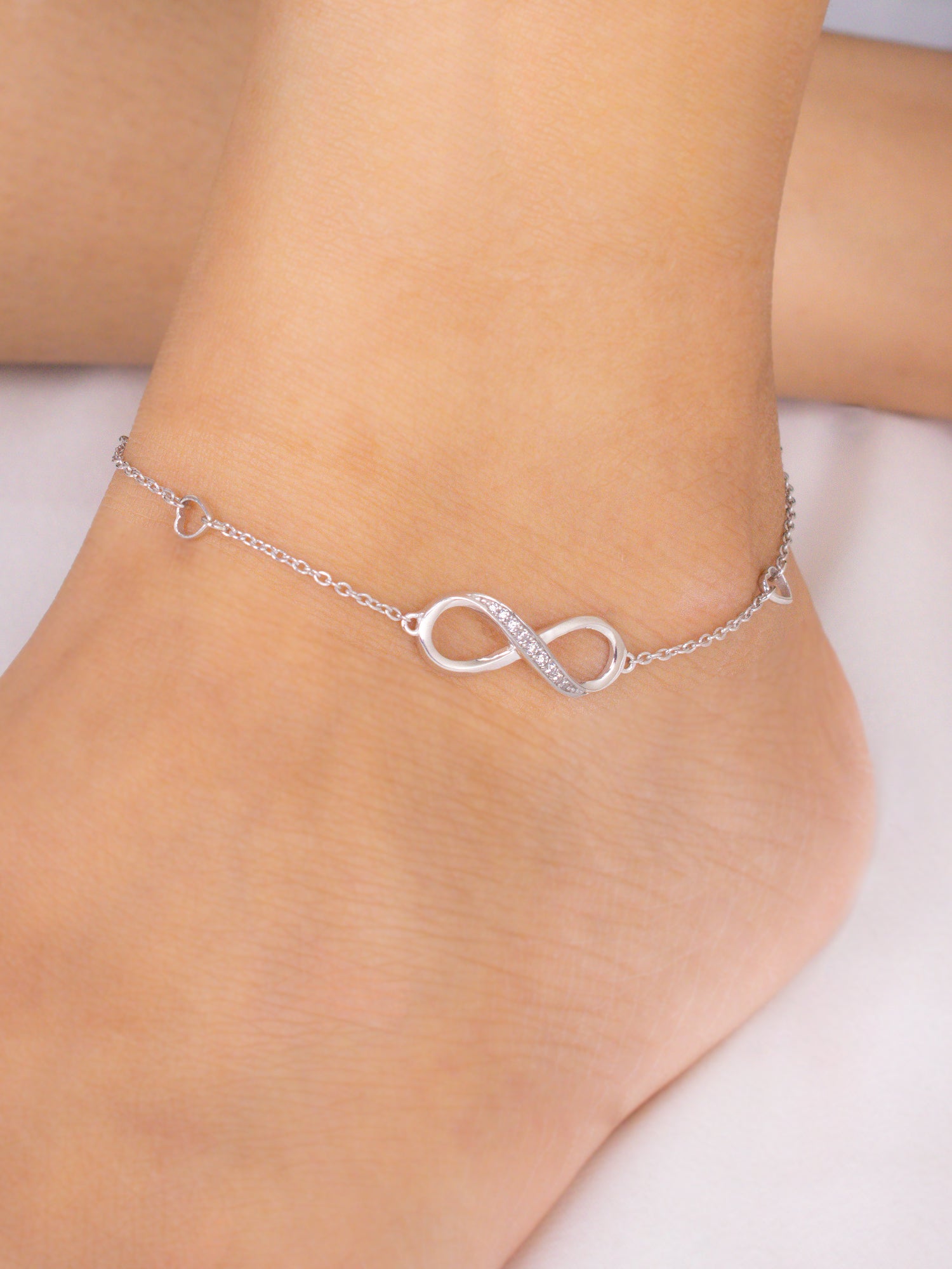 925 Sterling Silver Infinity Anklet For Women-3