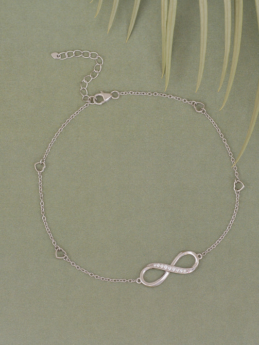 INFINITY 925 STERLING SILVER ANKLET FOR WOMEN