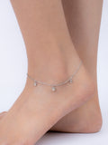 PURE SILVER TRIPLE HEARTS DESIGN ANKLET FOR WOMEN