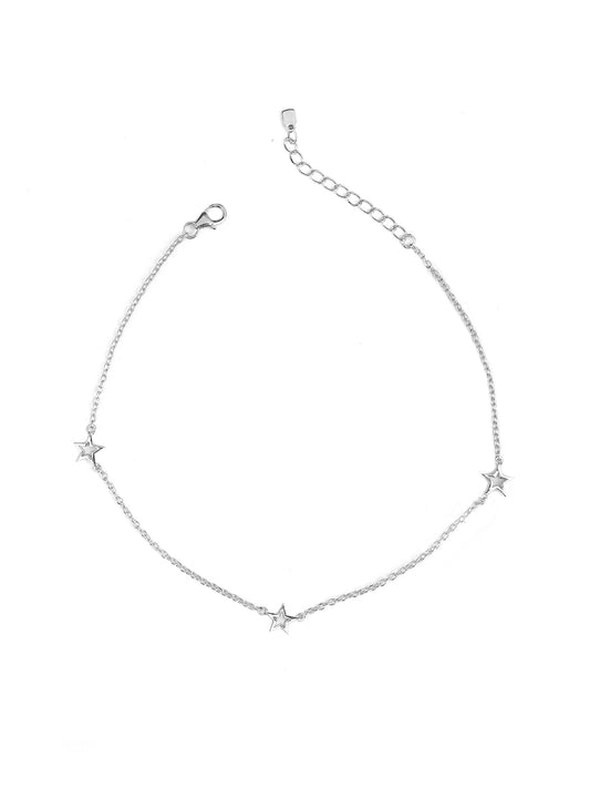 STAR DESIGN PURE 925 SILVER ANKLET FOR WOMEN