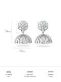 Rani Pure 925 Silver Jhumka Earrings