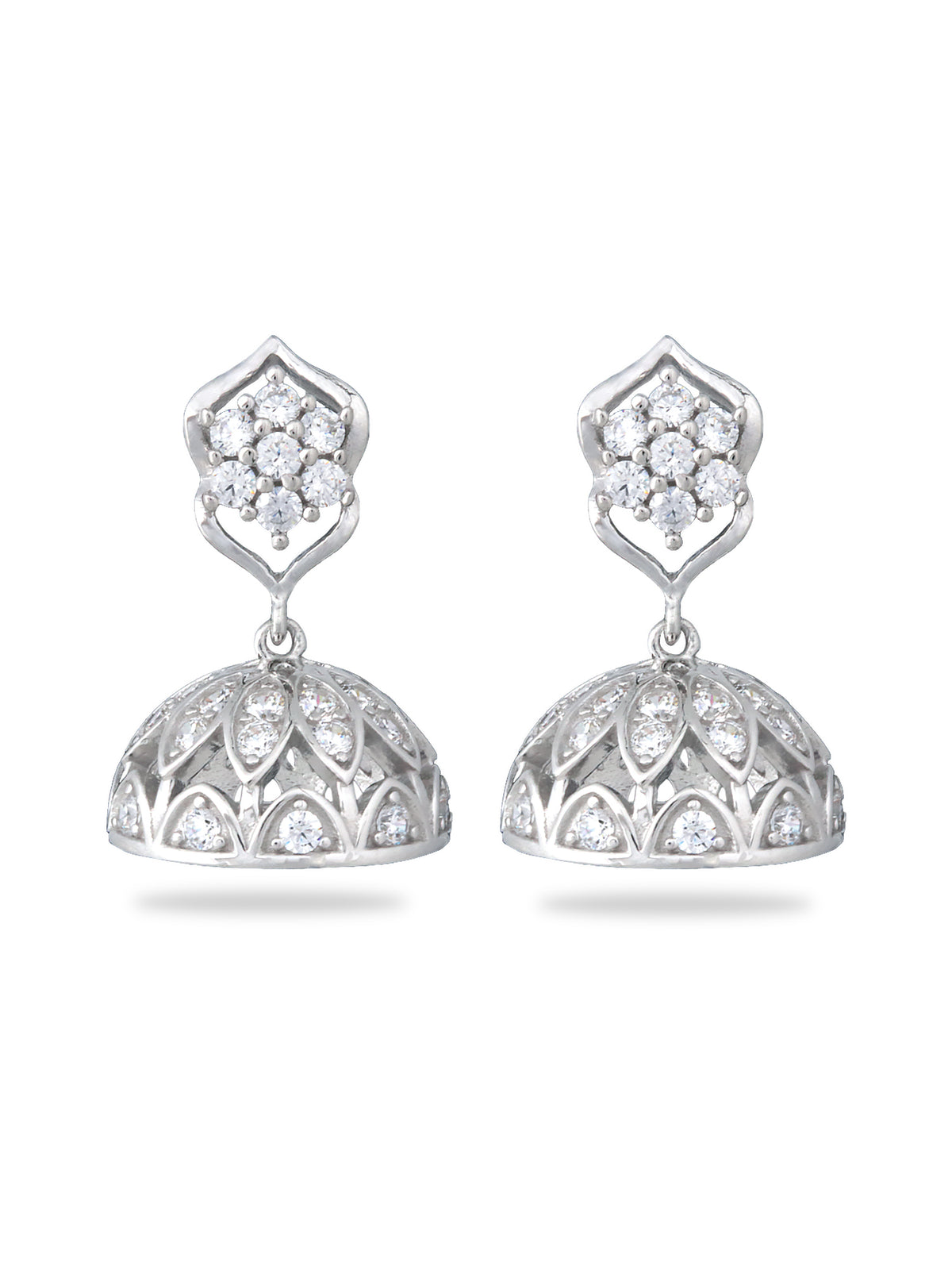 DEVI PURE 925 SILVER JHUMKA EARRINGS FOR WOMEN