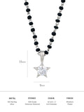 AAA Grade American Diamond And Black Beads Solitaire Star Mangalsutra Made With Silver-4