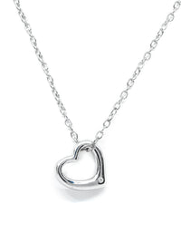 AAA AMERICAN DIAMOND SOLITAIRE HEART LOVE PENDANT WITH CHAIN
