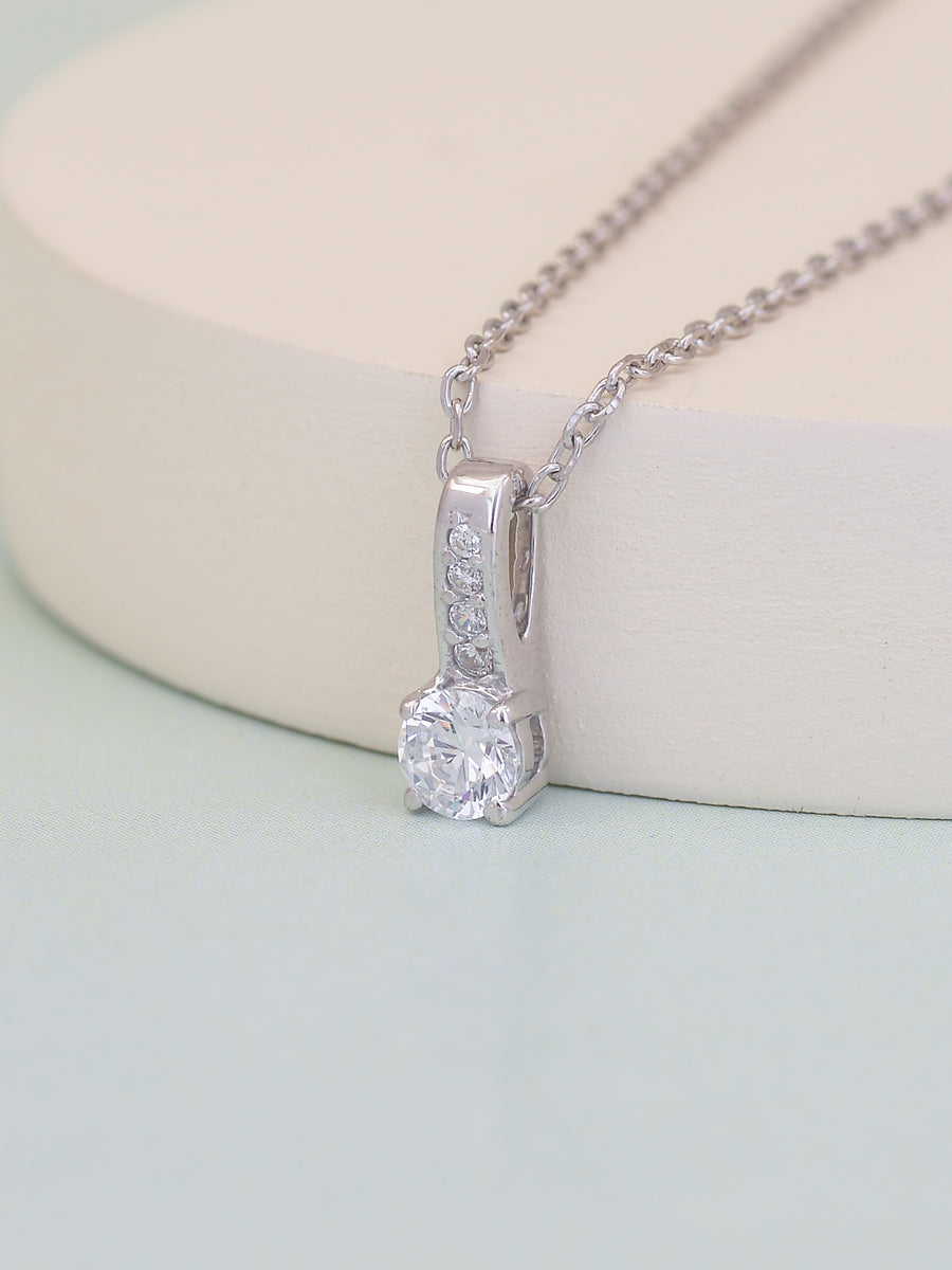 0.5 Carat American Diamond Solitaire Pendant For Women