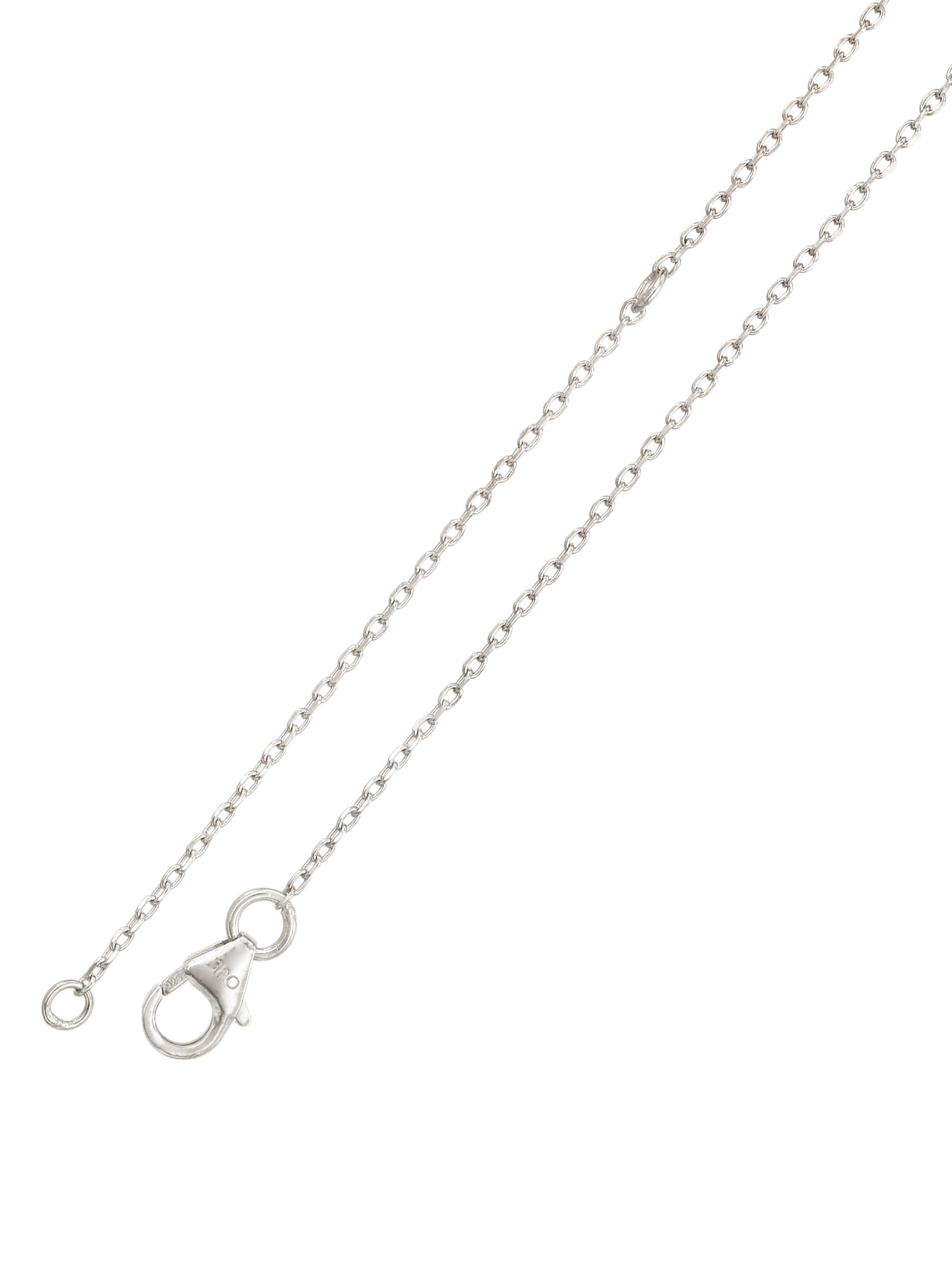 SOLITAIRE DROP PENDANT WITH PURE SILVER 18" CHAIN FOR WOMEN-4